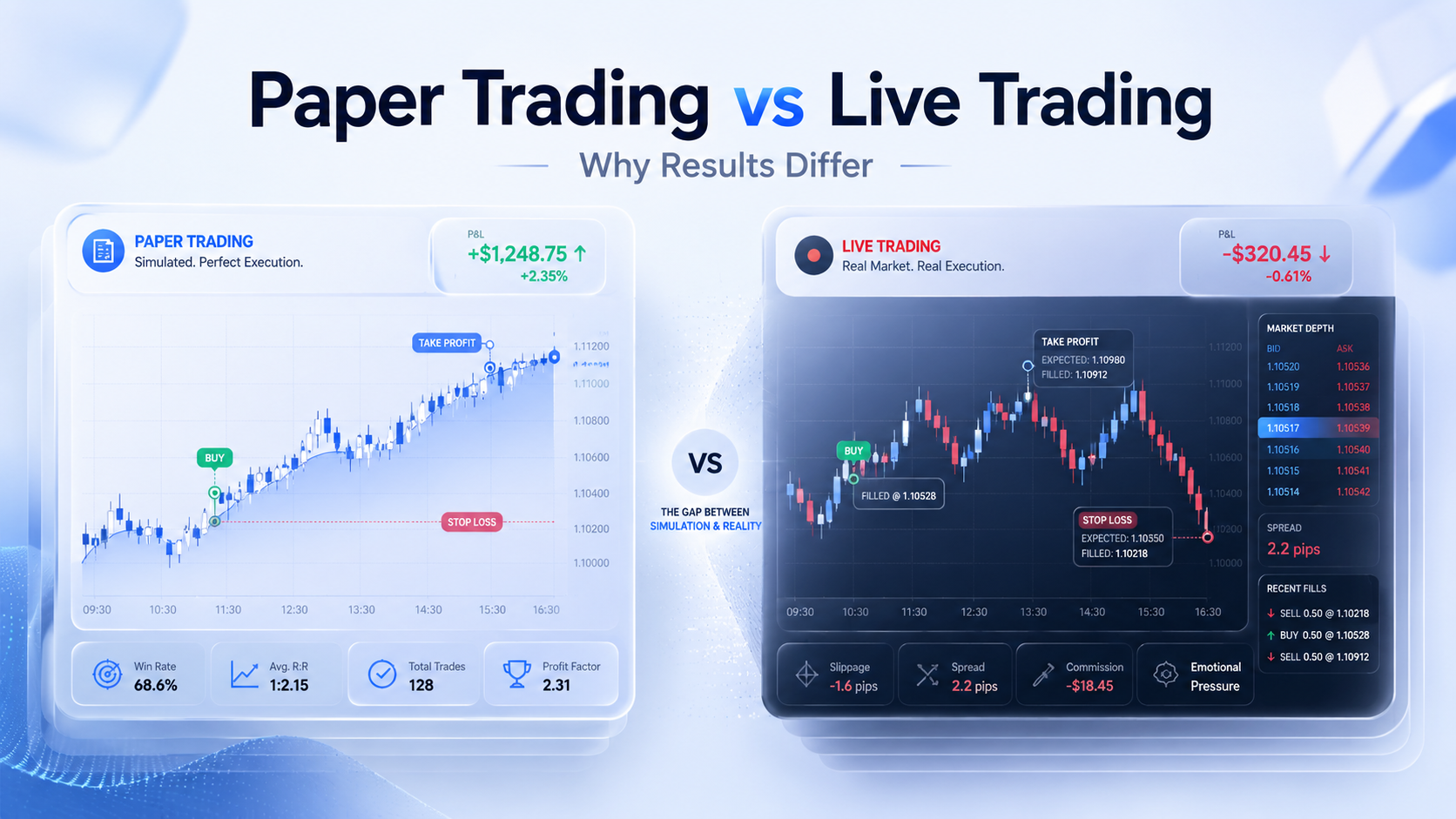 Paper Trading vs Live Trading: Why Your Results Will Always Differ